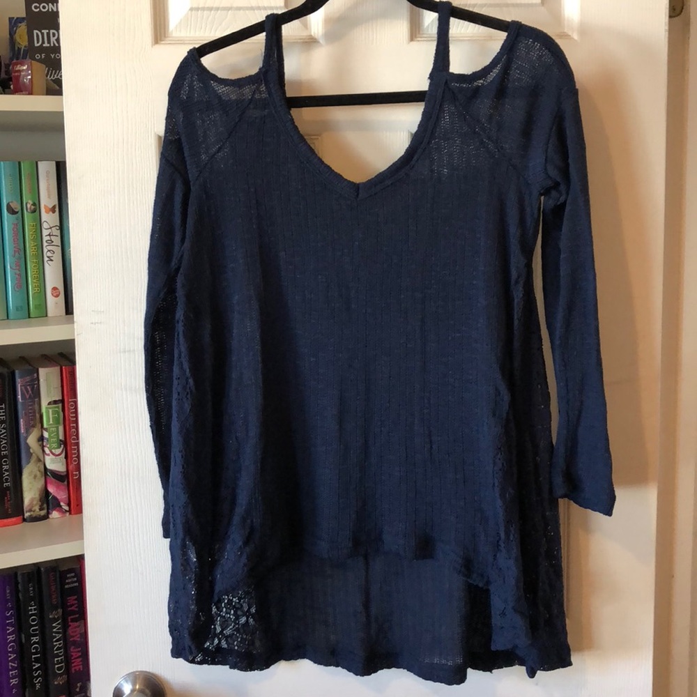 Open shoulder sweater